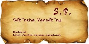 Sántha Varsány névjegykártya